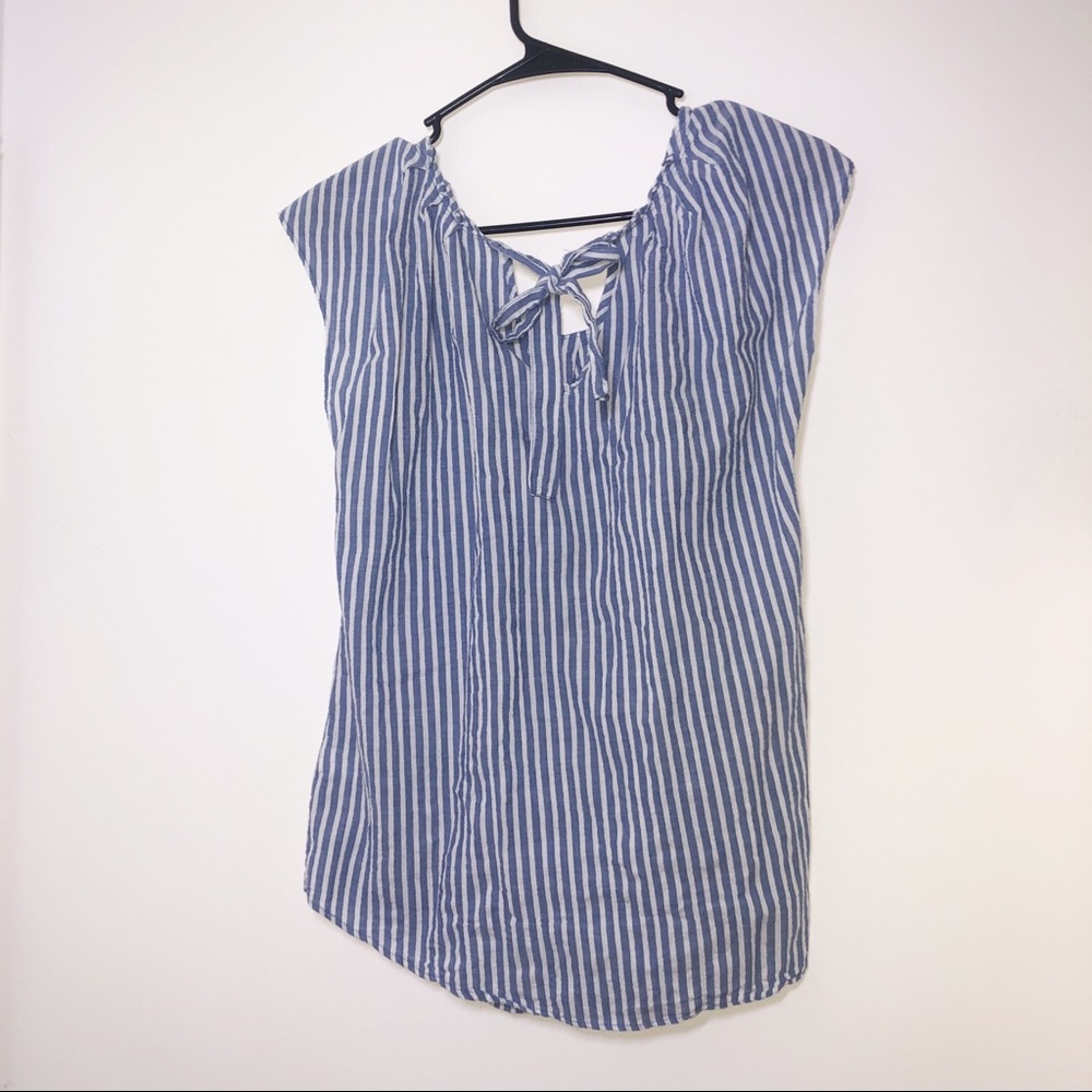 Blue cotton blouse